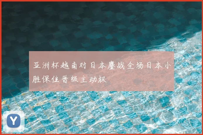 亚洲杯越南对日本鏖战全场日本小胜保住晋级主动权